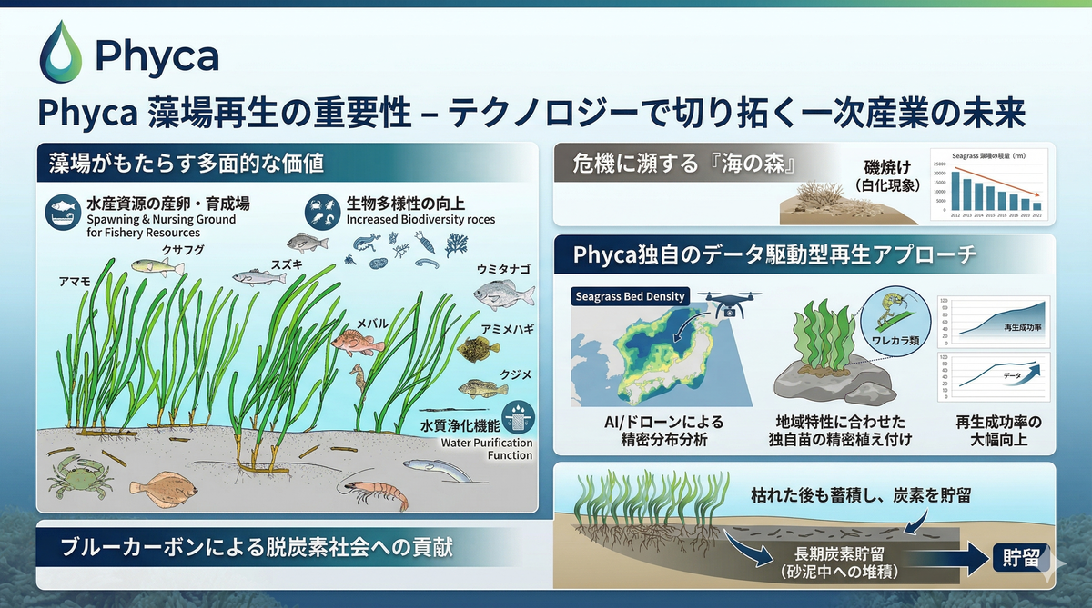 Phyca 藻場再生の重要性 — テクノロジーで切り拓く一次産業の未来